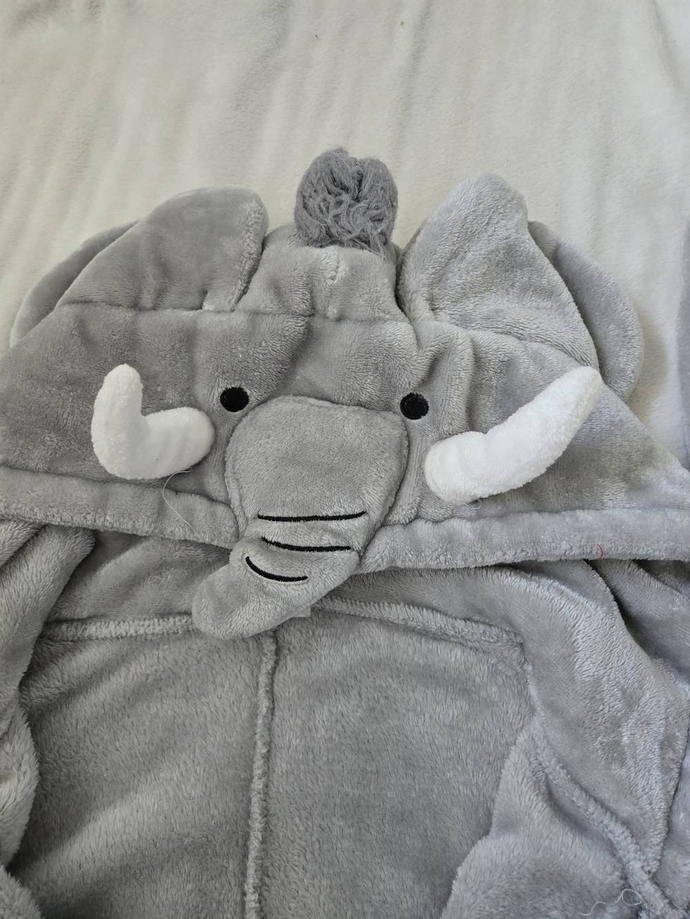 Ardene Black and Gray Elephant Onesie, L